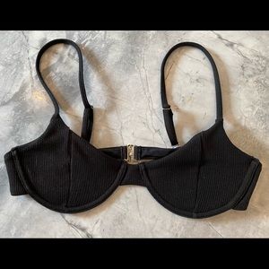 Black underwire bikini top